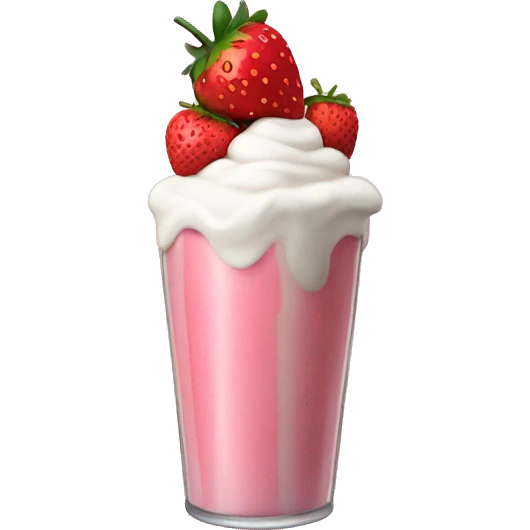 milkshake of strawberry emoji