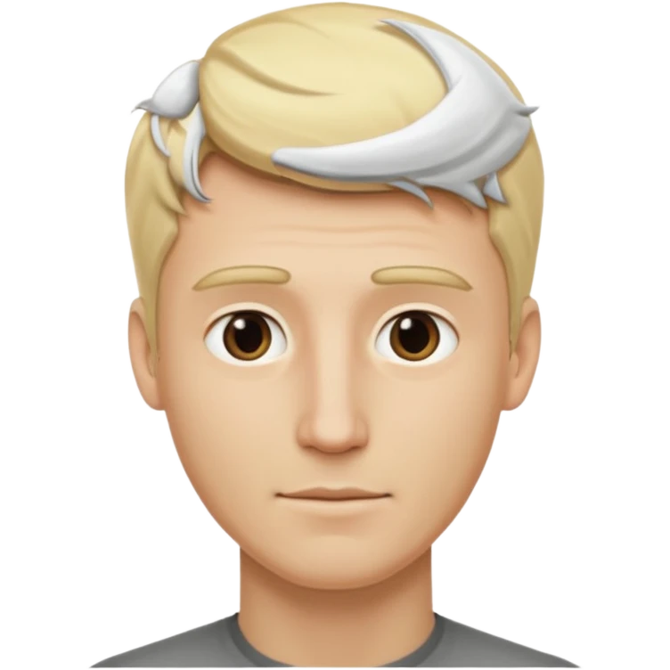 Make me a white man woth blonde hair that has an extra extra long neck emoji
