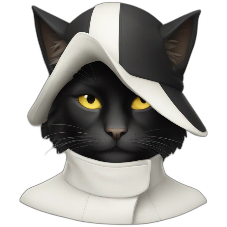 Chat noir et blanc emoji