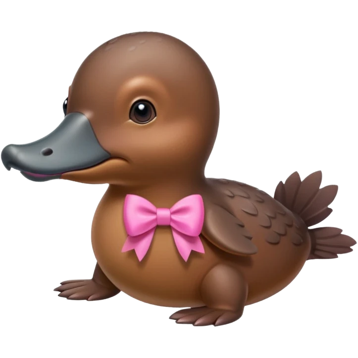 Platypus with a pink bow emoji