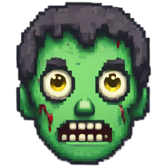 Pixel art Zombie  emoji