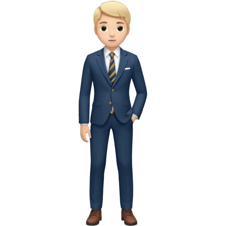 Young man, tailored trousers, a crisp button-down shirt, a blazer, and tie, portrait

 emoji