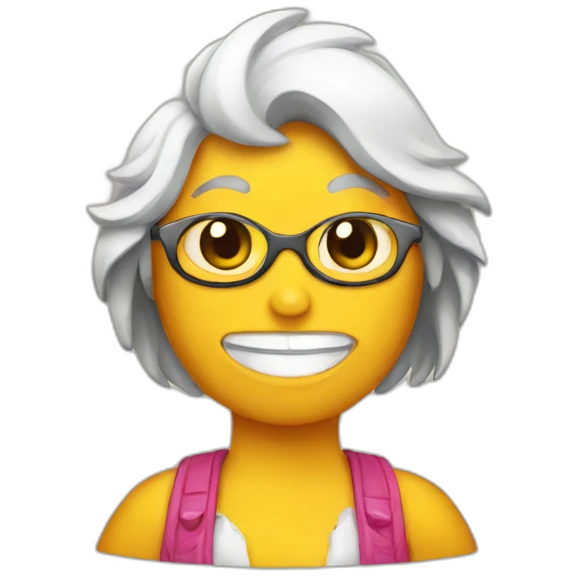 Chicken-lady emoji