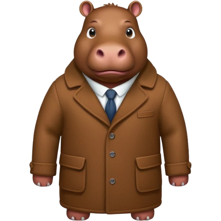 hipoptamus wearing coat emoji