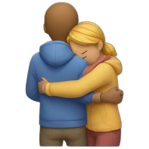 Two person hugging emoji