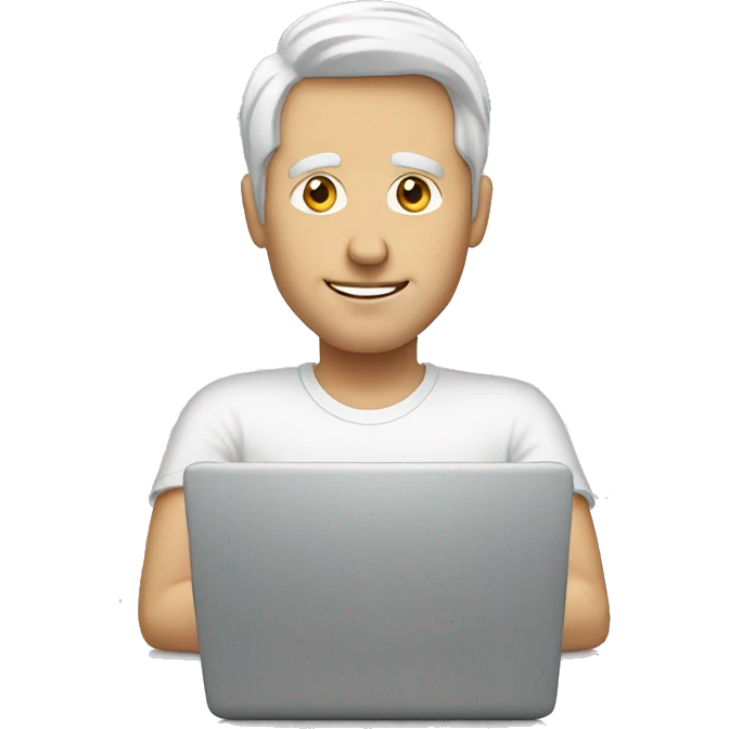 white men with loptop emoji