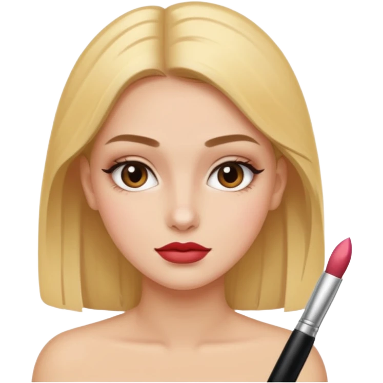 jeune adulte avec du maquillage sans pinceau emoji