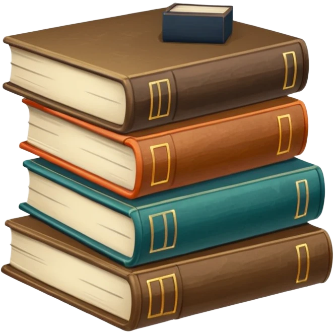 messy stack of books emoji