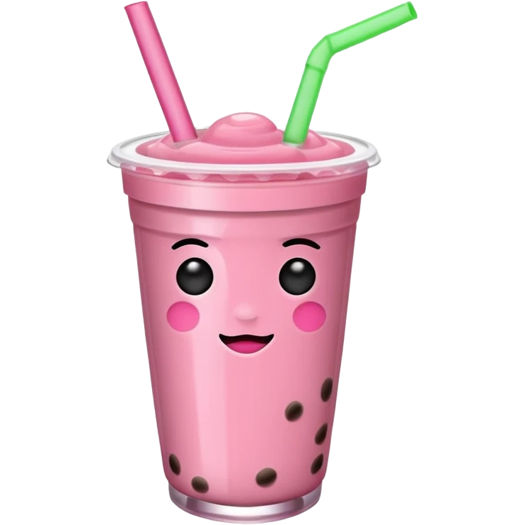 Pink boba drink  emoji
