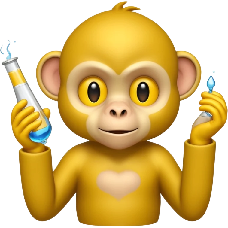 scienist and scienist item withyellow monkey emoji