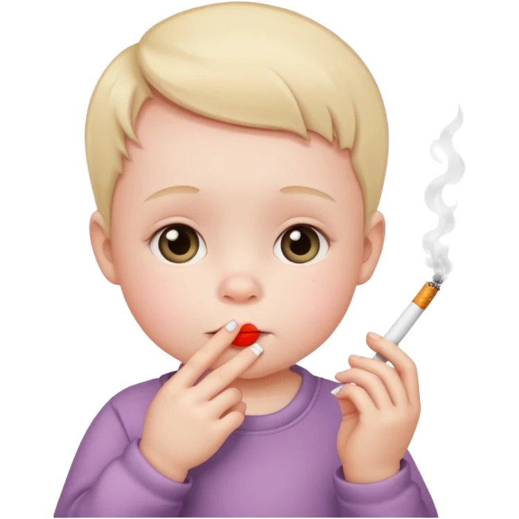 Baby smoking a cigarette emoji