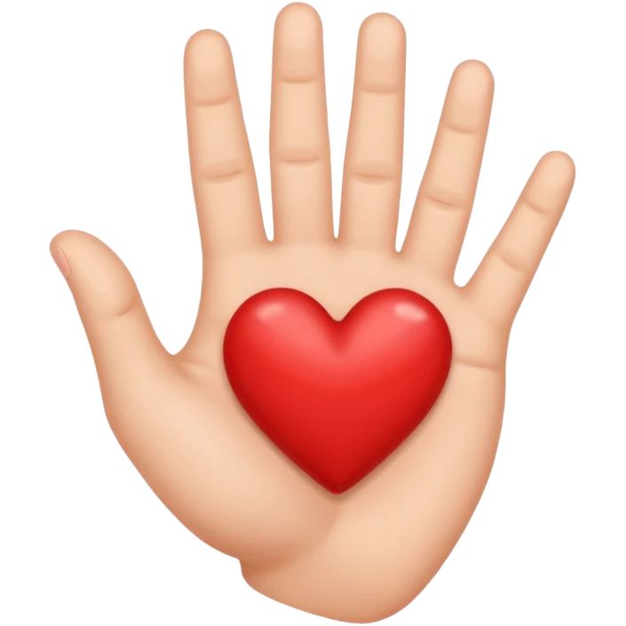 Hand heart emoji