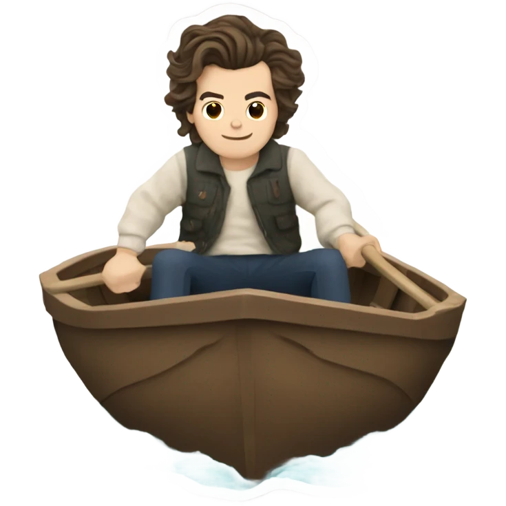 Harry styles in a boat emoji