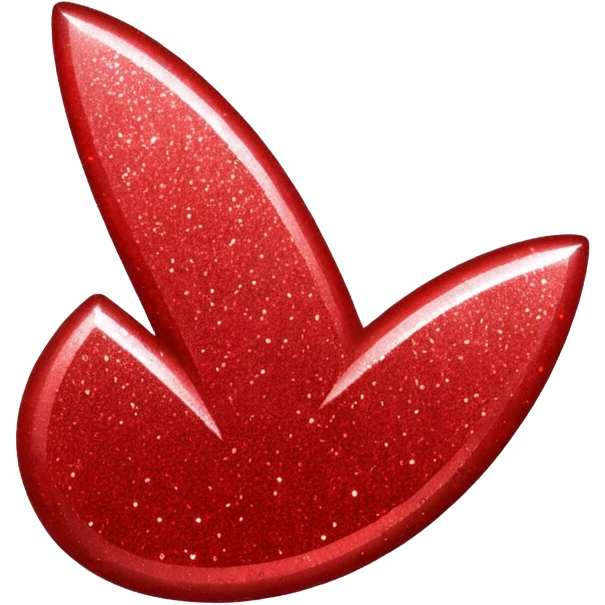 red glitter check mark emoji