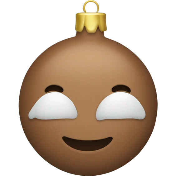 brown christmas ornament emoji