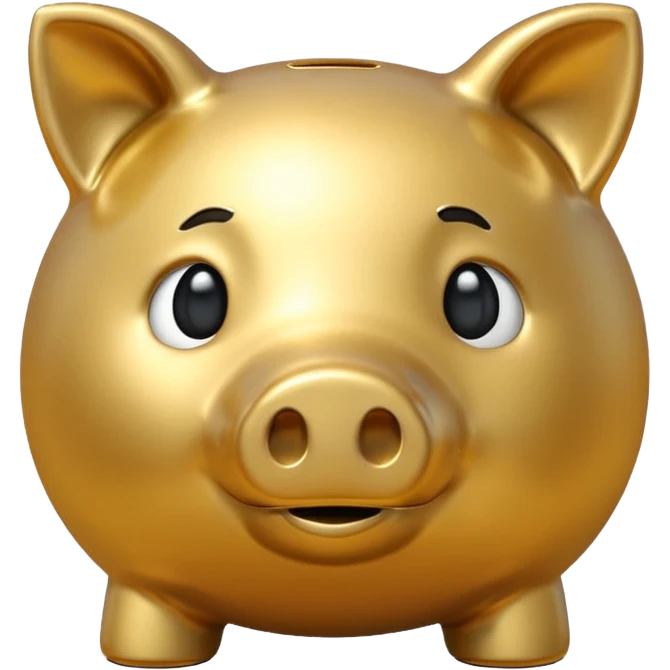 golden piggy bank emoji