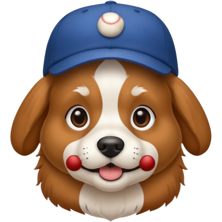 baseball hatted dog emoji