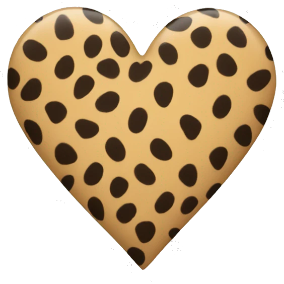Cheeta print heart  emoji