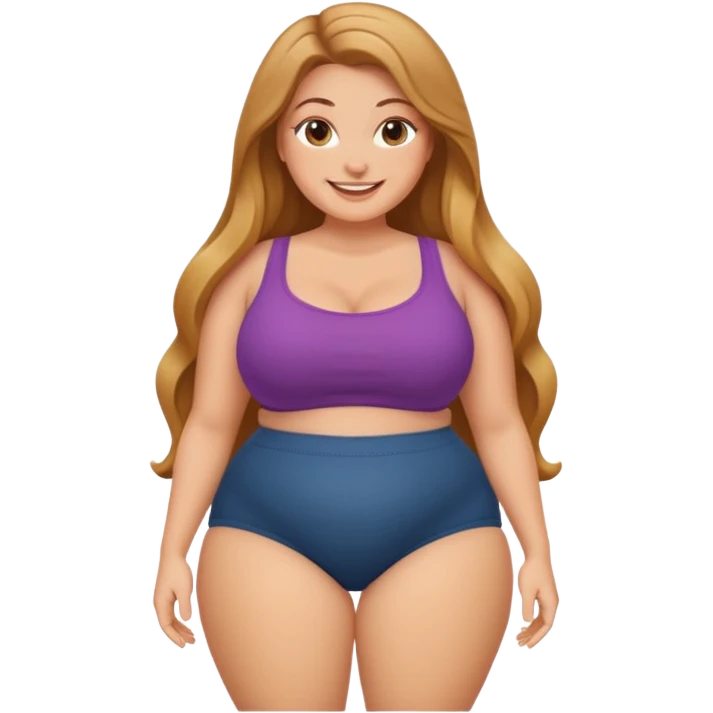 Extremely large butt white girl thick thighs emoji