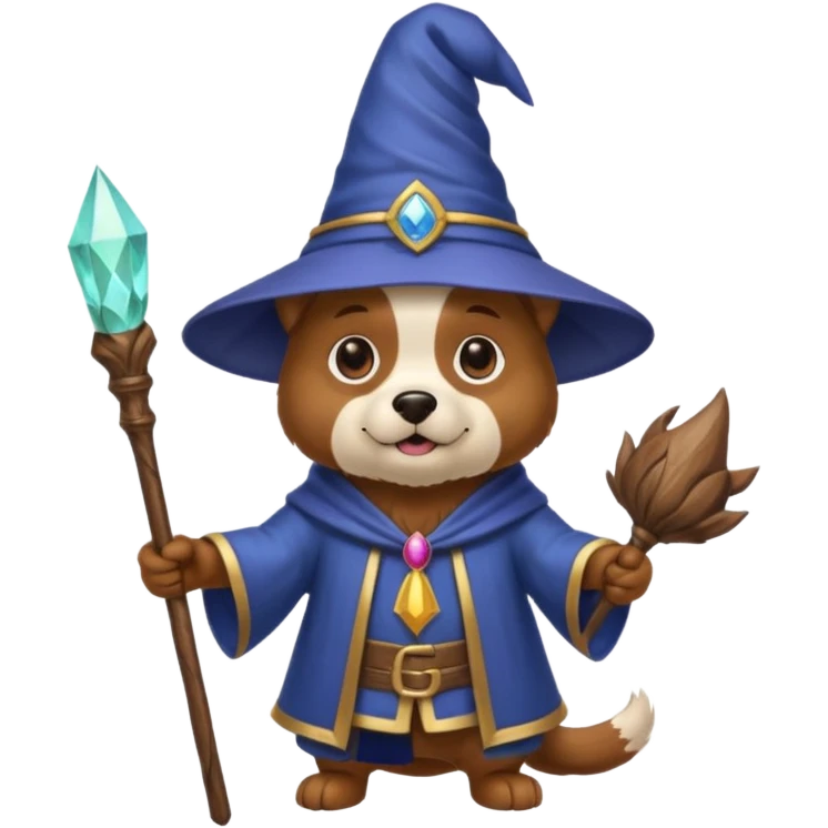 Dog wizard emoji