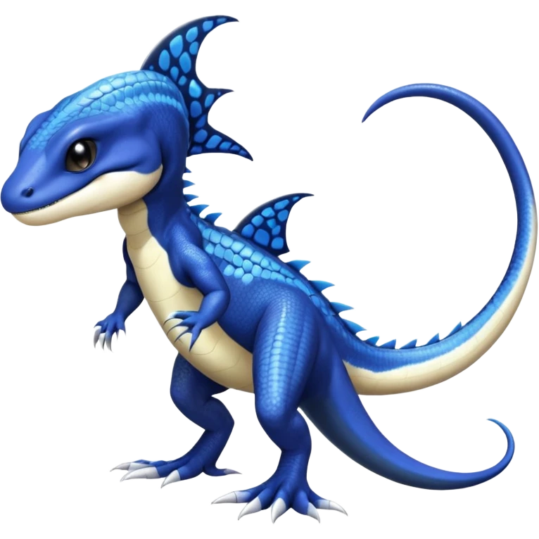 Orca-dragon-reptile-reptilian-lizard-skink-gecko-Digimon-Fakémon-hybrid full body, two legs, arms, tail emoji
