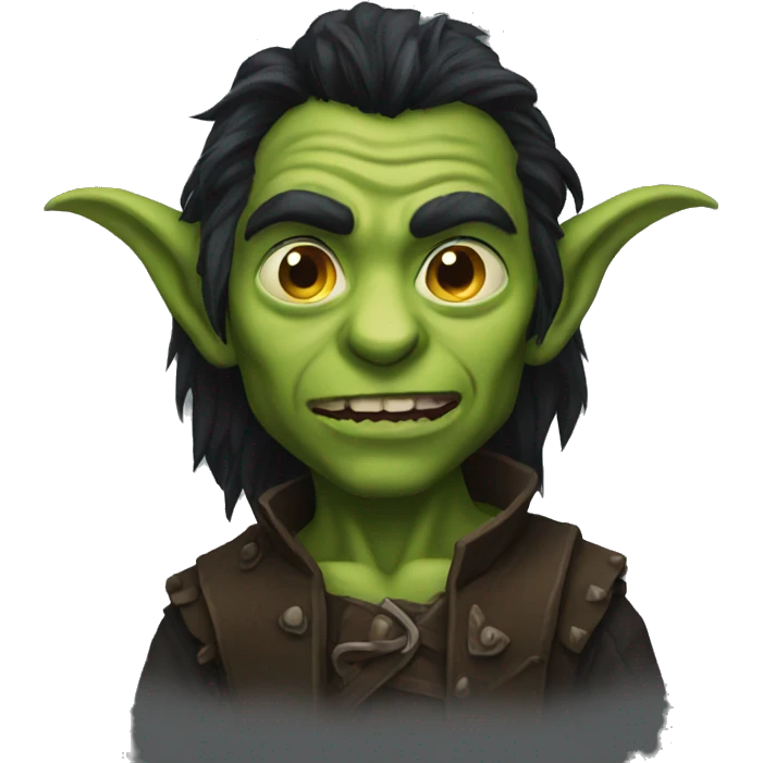 goblin dark hair emoji