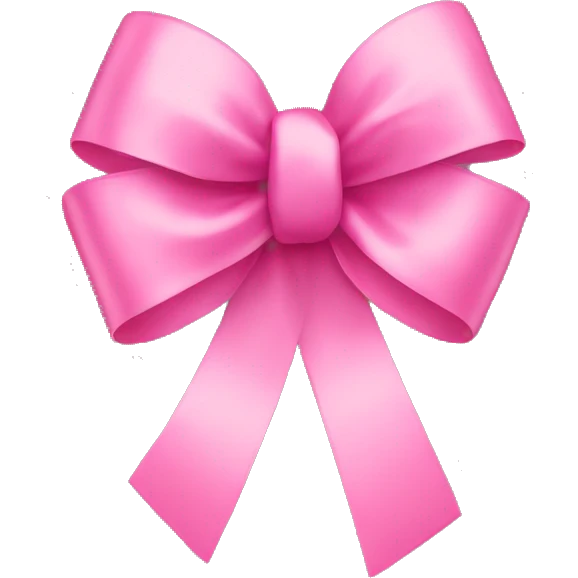 pink ribbon bow  emoji