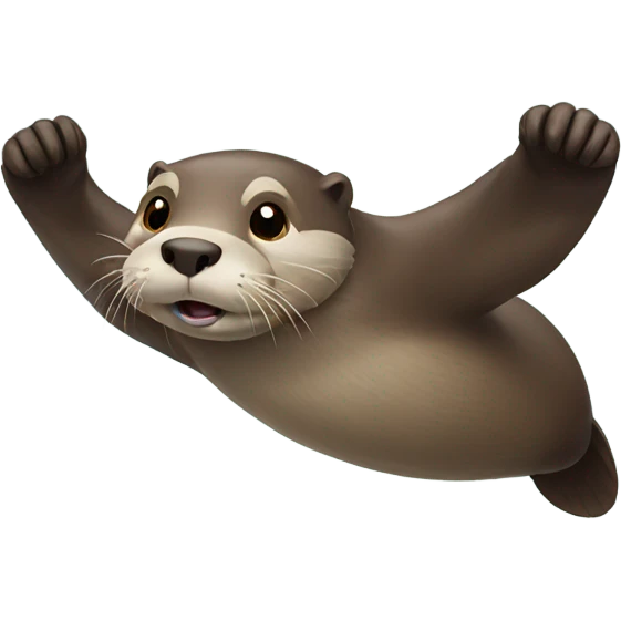 Otter flying  emoji