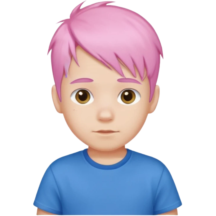 boy with baby pink hair ￼ emoji