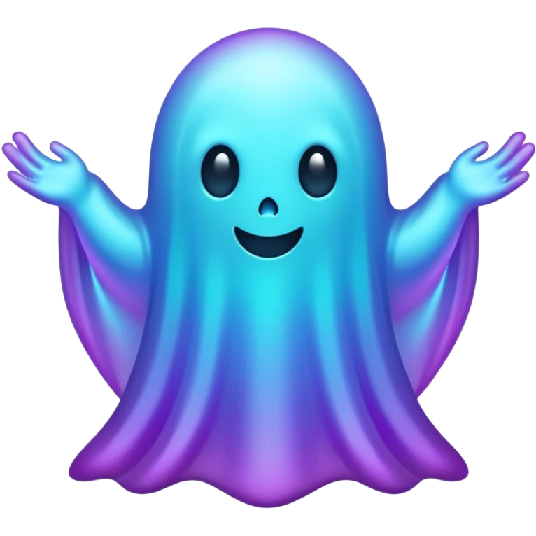 glitter purple and cian ghost glory emoji
