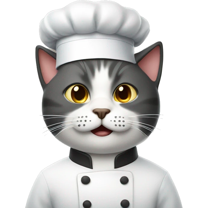 chef cat with a moustache emoji