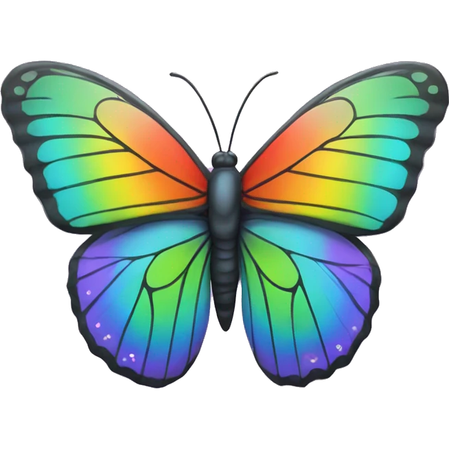Rainbow butterfly emoji