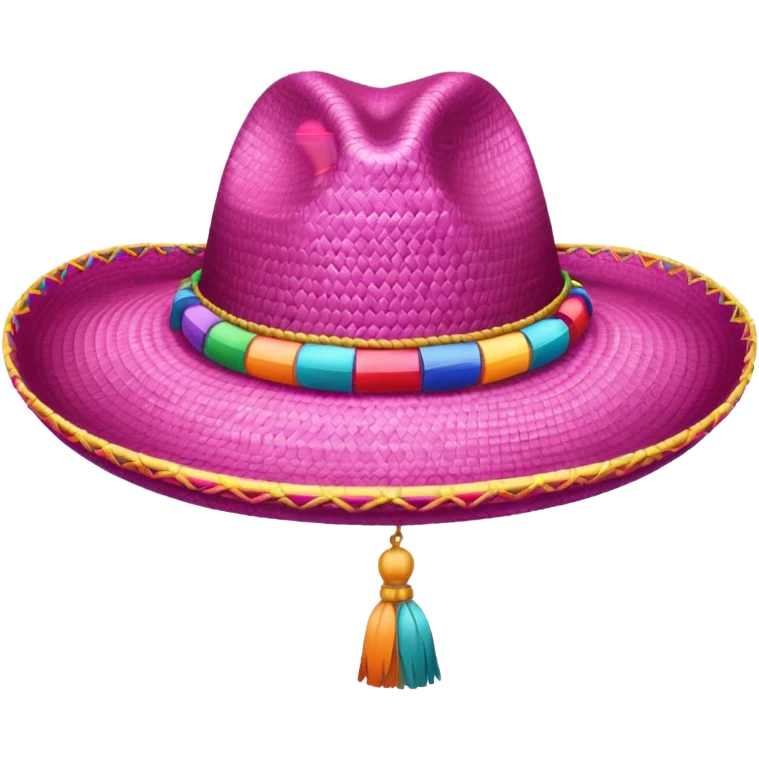 sombrero de  egresados color rosa emoji