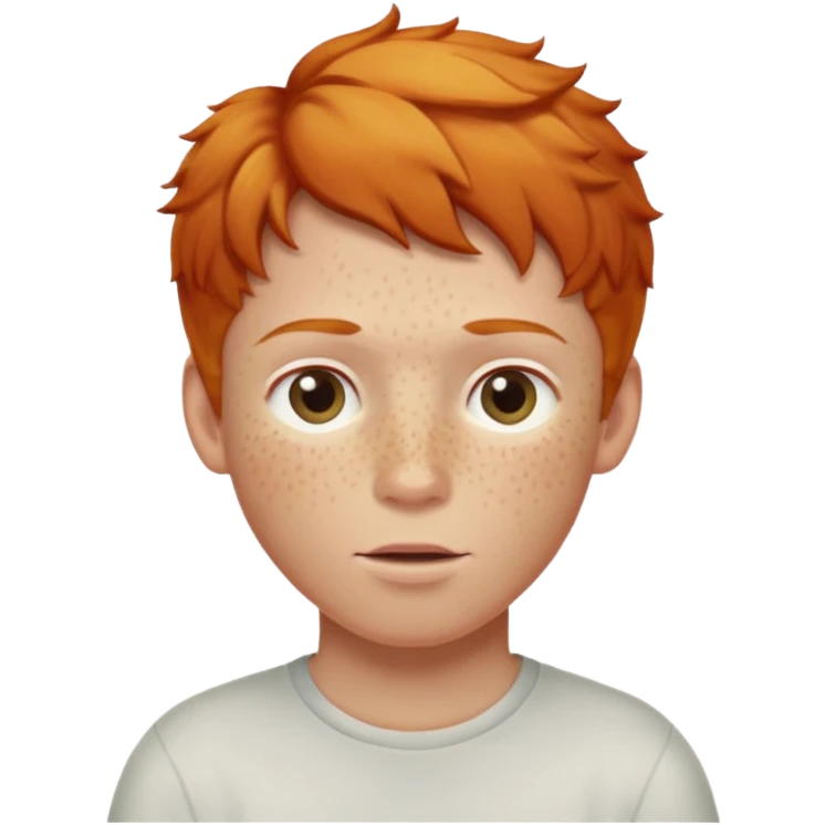 strawberry blond boy with ginger freckles emoji