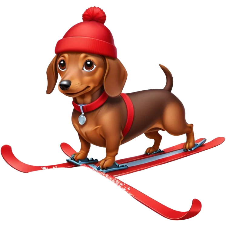 Dachshund ski emoji