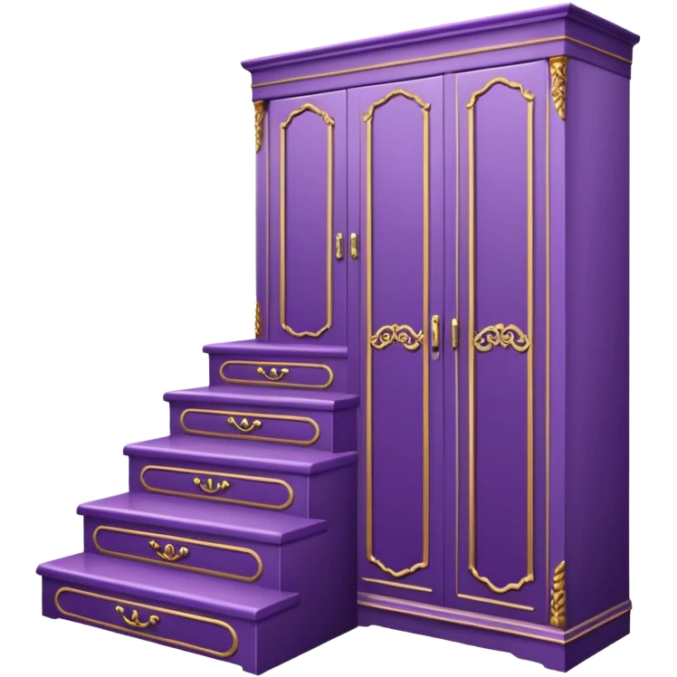 42-foot purple steps in floor map way to wardrobe closet emoji