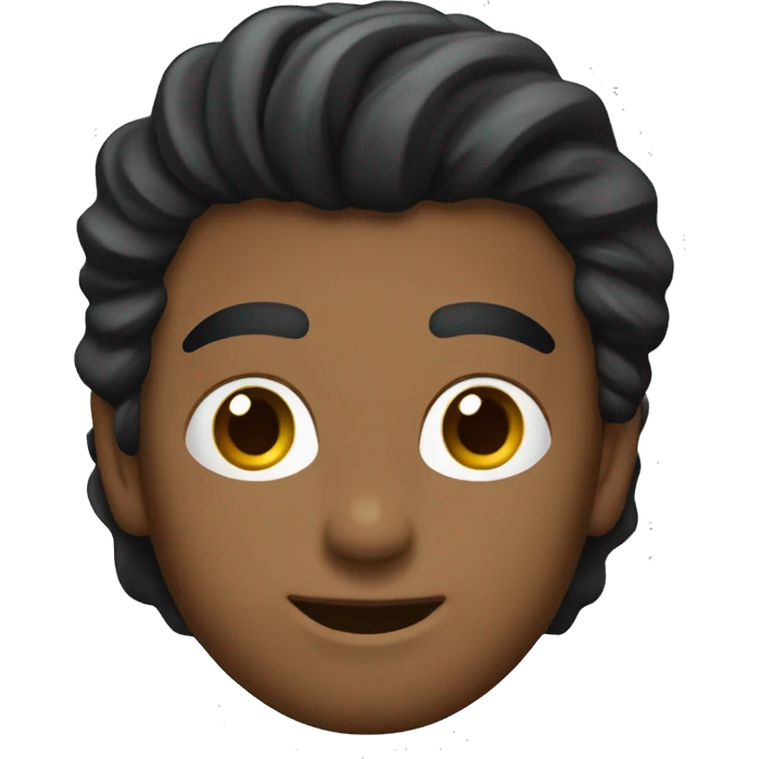 chico moreno con el pelo negro liso emoji