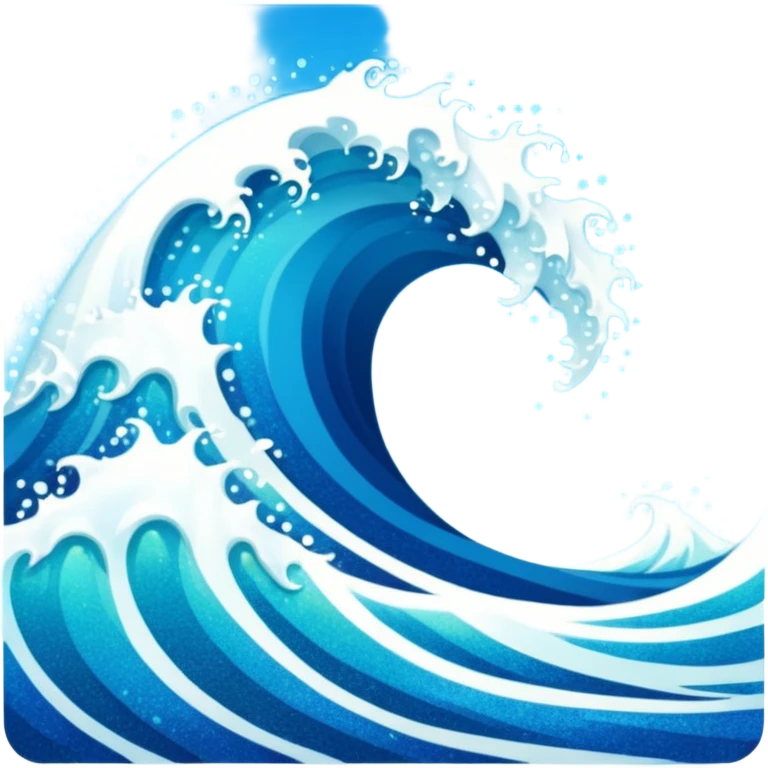 glitter wave ocean surf cian emoji