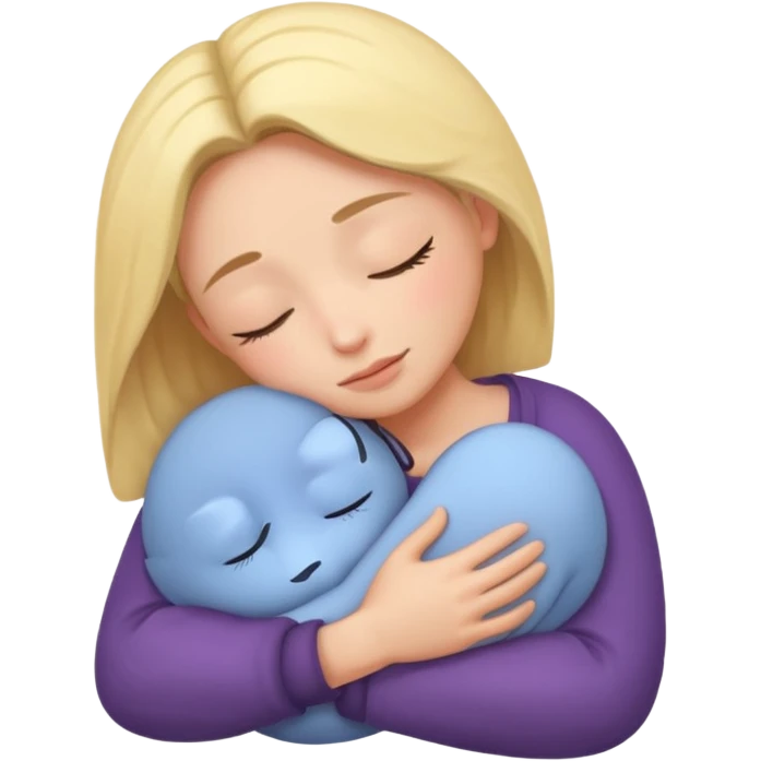 Deep hug on sleep emoji