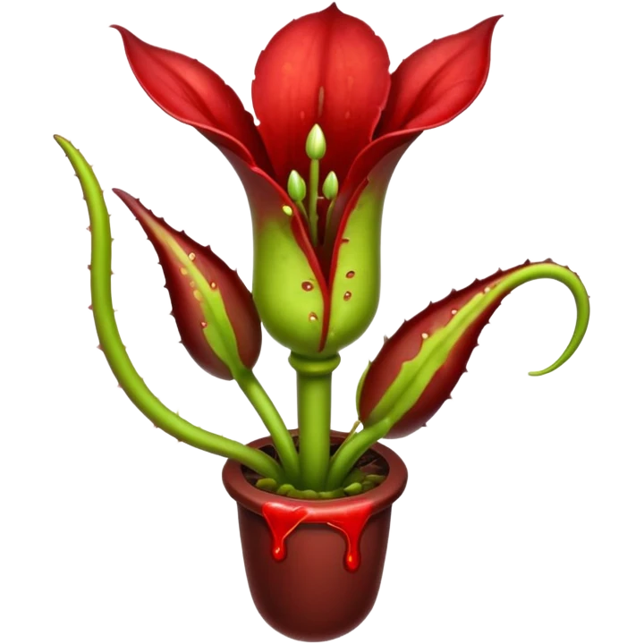  planta carnivora con sangre emoji