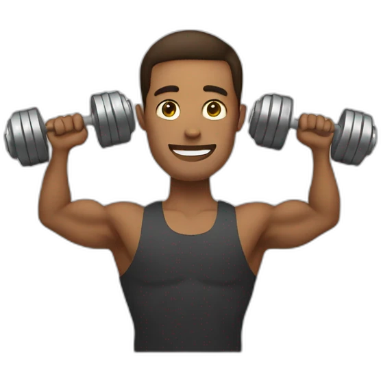 Man lifting dumbbells emoji
