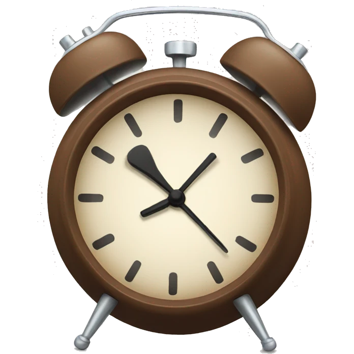Brown alarm clock emoji