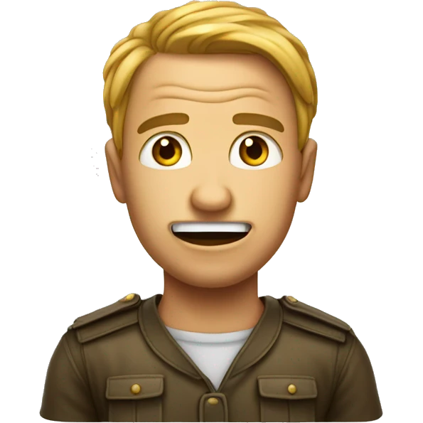 Emoji qui rigole avec un point d'interrogation sur sa tete emoji