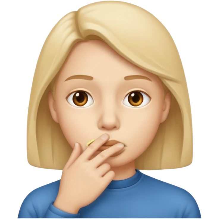 Silent face, shushing emoji