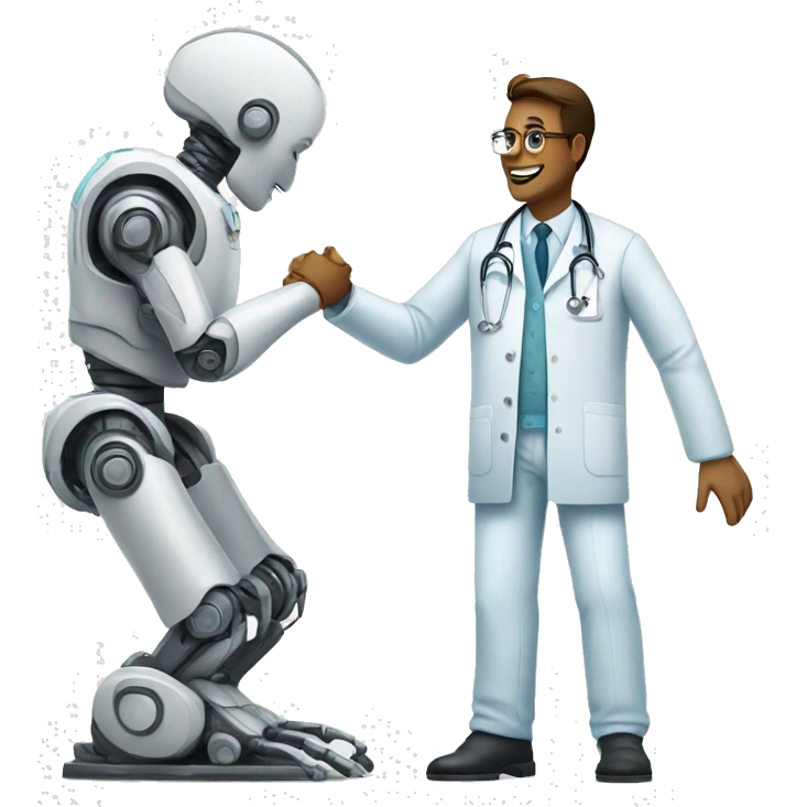 handshake-doctor-with-robot emoji
