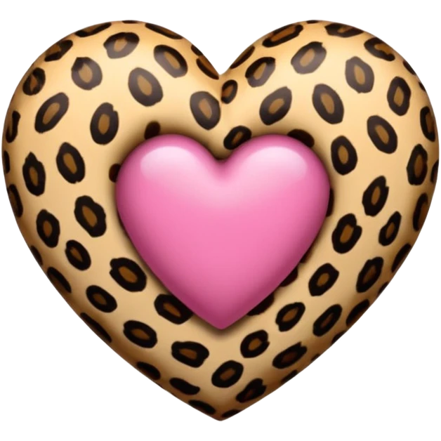 un cuore leopardato non giallo emoji