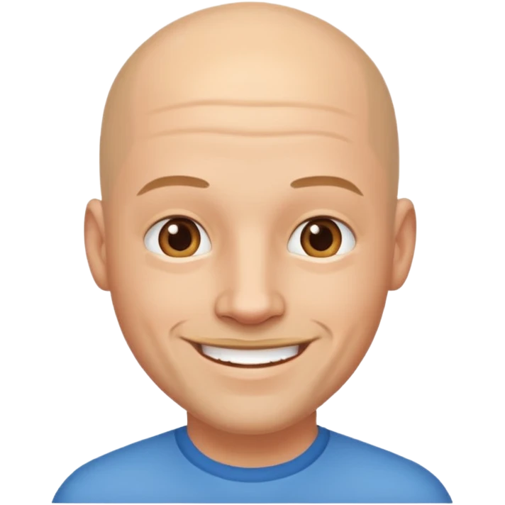 Bald Man  smiling  emoji