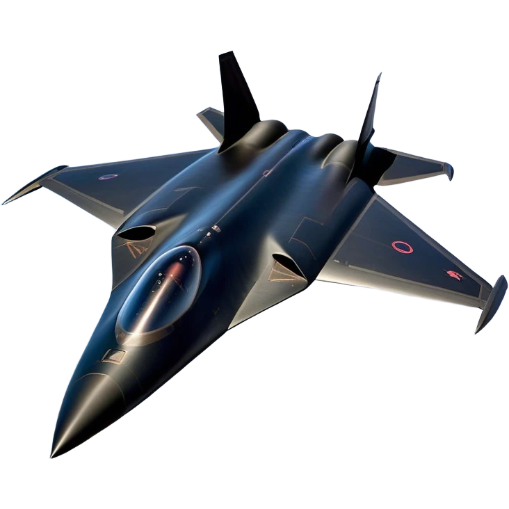SR-71 Blackbird - Lockheed Martin (Stealth Grey) A sleek, high-speed reconnaissance aircraft with an elongated, needle-like fuselage and a smooth, aerodynamic design. The body is finished in a deep, matte jet-black with subtle panel lines and heat-resistant detailing. Its twin engines are seamlessly integrated into the structure, with sharp, swept-back wings that emphasize speed and stealth. The cockpit canopy is tinted, adding to its mysterious, high-tech aesthetic, while the overall silhouette exudes an aura of unmatched velocity and secrecy. emoji