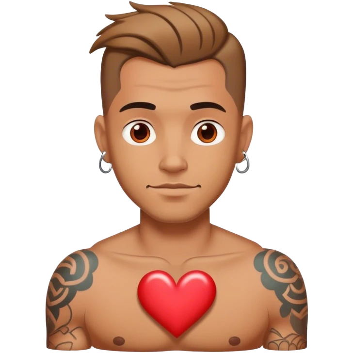 Star Trek man with tattoos with hearts  emoji