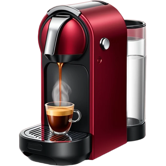 Nespresso dark red vertuo coffee pod not the machine emoji